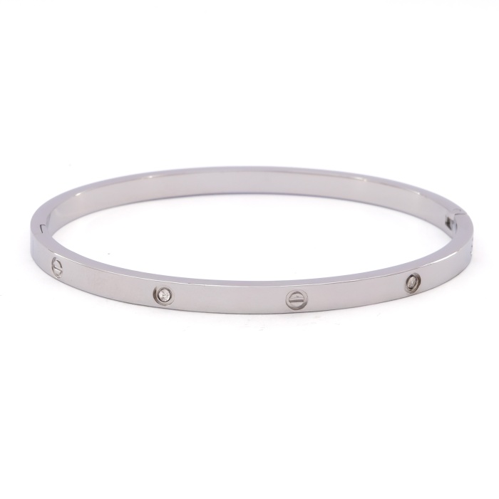 Çelik Kelepçe Bileklik Taşlı Love Model BLZ-596