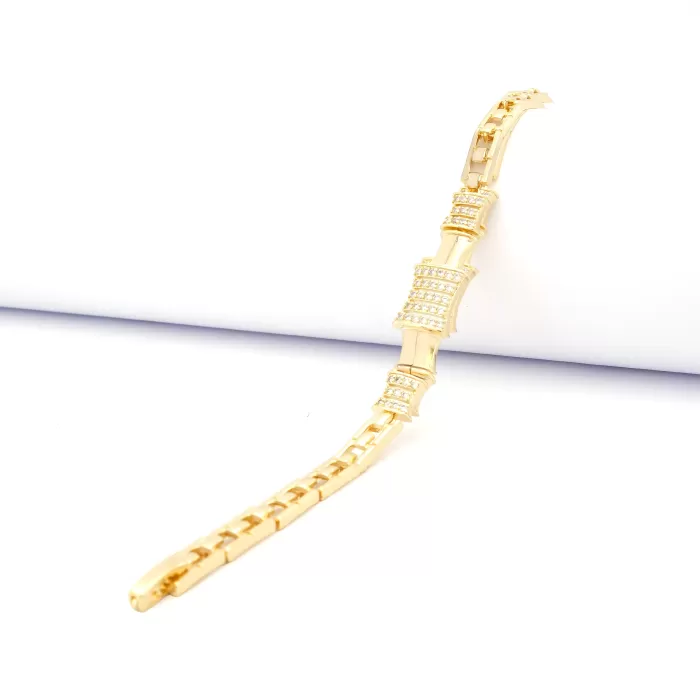 Altın Kaplama Zirkon Taşlı Kare Model Kadın Bileklik BLK-1038