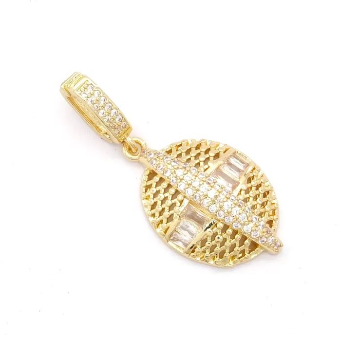 Ajda Charm Çelik Altın Kaplama Kadın Taşlı Model-CHR-101