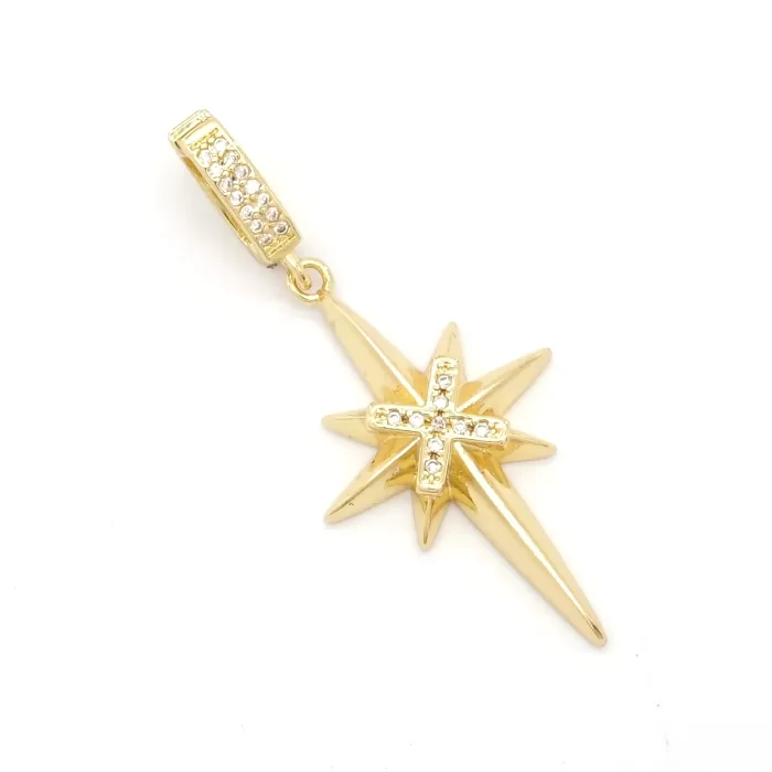 Ajda Charm Çelik Altın Kaplama Kadın Kuzey Yıldızı Model-CHR-103