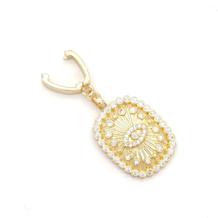 Ajda Charm Çelik Altın Kaplama Kadın Taşlı Göz Model-CHR-109