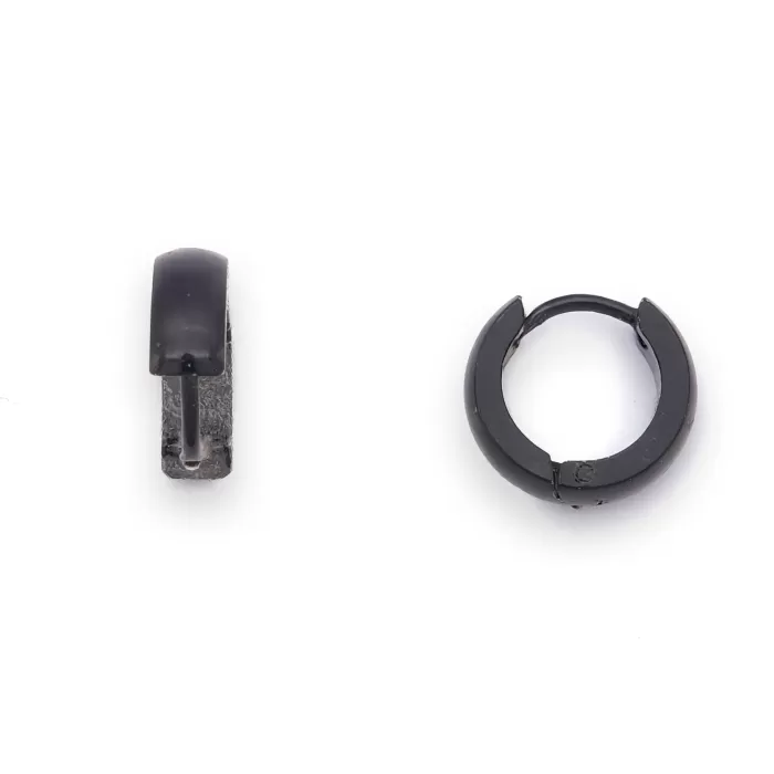 Çelik Halka Küpe Siyah 3mm Halka Küpe UNK-711
