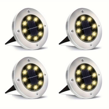 4lü Solar Panelli Kazıklı Bahçe Aydınlatması