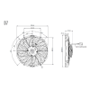 11 INCH KOMPLE YASSI INCE EMICI AKSIYEL FAN 10 KANAT HELIS FANLI 5702111120004 12V