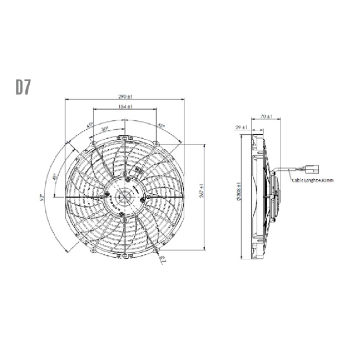11 INCH KOMPLE YASSI INCE EMICI AKSIYEL FAN 10 KANAT HELIS FANLI 5702111120004 12V