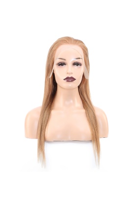 Düz Front Lace Gerçek Tül Peruk - Kumral - 60-65cm