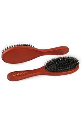 Kaynak Saç Açma Fırçası - Doğal Ahşap Maun