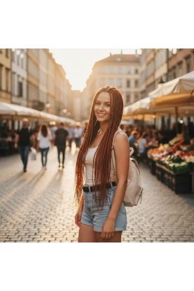 Afrika Örgüsü Ve Rasta İçin Sentetik Saç - Kızıl Bakır