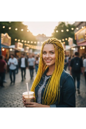 Afrika Örgüsü Ve Rasta İçin Sentetik Saç - Sarı