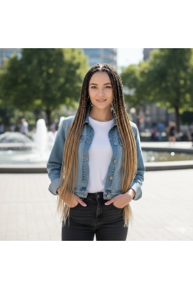 Afrika Örgüsü Ve Rasta İçin Sentetik Ombreli Saç - Siyah / Balköpüğü