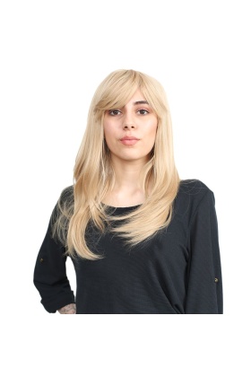 Düz Perçemli Orta Boy Fiber Sentetik Peruk - Balköpüğü