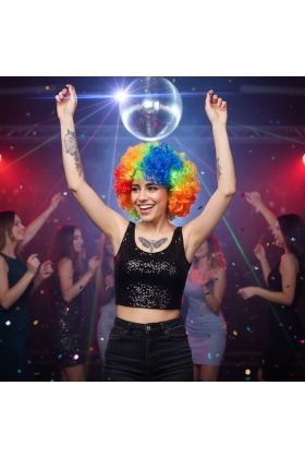 Animasyon Parti Ve Palyaço Peruğu - Renkli