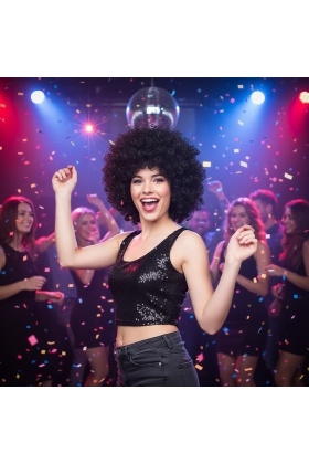 Animasyon Parti Ve Palyaço Peruğu - Siyah