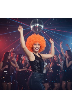 Animasyon Parti Ve Palyaço Peruğu - Turuncu