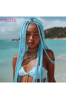 Sentetik Örgülük Saç Esperer 100 Gr. - Açık Mavi