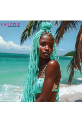 Sentetik Örgülük Saç Esperer 100 Gr. - Su Yeşili