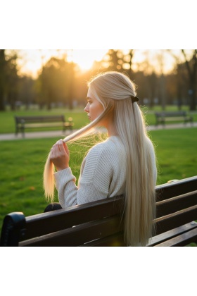 Fiber Sentetik Düz 8 Parça Çıt Çıt - Balköpüğü Platin Röfleli