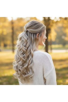 Fiber Sentetik Dalgalı 8 Parça Çıt Çıt - Balköpüğü Platin Röfleli