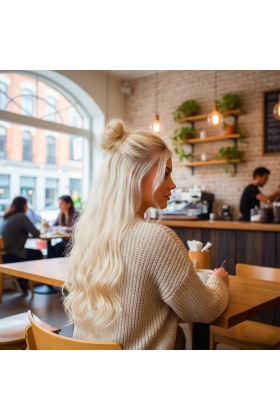 Fiber Sentetik Kabarık Dalgalı 8 Parça Çıt Çıt - Platin