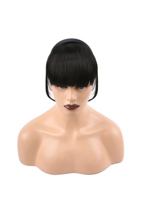 Taçlı Fiber Sentetik Perçem - Koyu Kestane