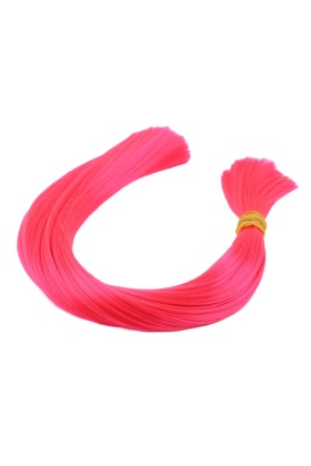 Neon Pembe Renkli Sentetik Boğum Saç - 1Kg