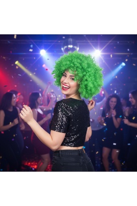 Animasyon Parti Ve Palyaço Peruğu - Açık Yeşil
