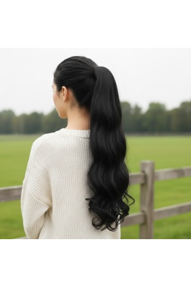 Tokalı Dalgalı At Kuyruğu - Siyah