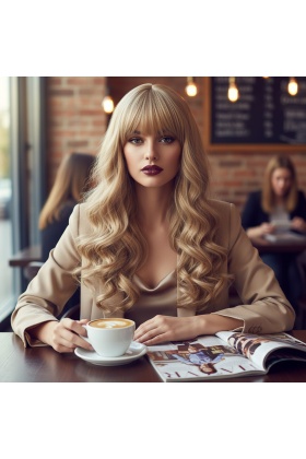 Dalgalı Perçemli Uzun Fiber Sentetik Peruk - Balköpüğü