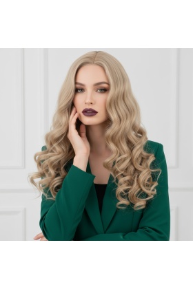 Dalgalı Perçemsiz Uzun Fiber Sentetik Peruk - Balköpüğü