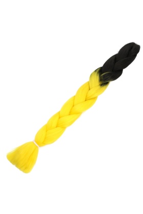 Afrika Örgülük Sentetik Ombreli Saç 100 Gr. - Siyah / Sarı