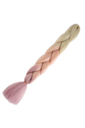 Afrika Örgülük Ombreli Sentetik Saç 100 Gr. - Platin / Soft Turuncu / Soft Lila