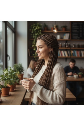 Afrika Örgüsü Ve Rasta İçin Sentetik Saç - Orta Kumral