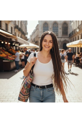 Afrika Örgüsü Ve Rasta İçin Sentetik Saç - Koyu Kumral