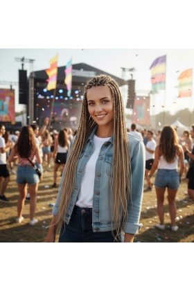 Afrika Örgüsü Ve Rasta İçin Sentetik Saç - Küllü Kumral