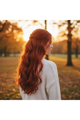 Fiber Sentetik Dalgalı 8 Parça Çıt Çıt - Bakır