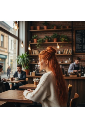 Fiber Sentetik Kabarık Dalgalı 8 Parça Çıt Çıt - Bakır