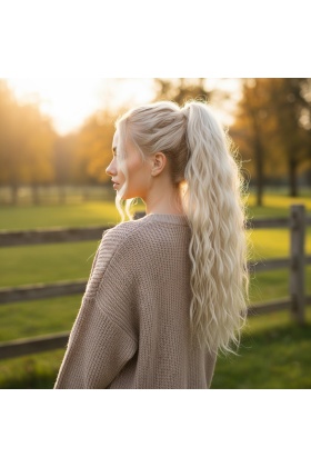 Bağlamalı Kabarık Dalgalı At Kuyruğu - Platin