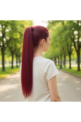 Bağlamalı Düz At Kuyruğu - Kızıl