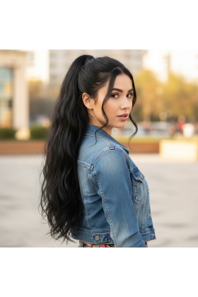 Bağlamalı Dalgalı At Kuyruğu - Siyah