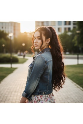 Bağlamalı Dalgalı At Kuyruğu - Koyu Kahve