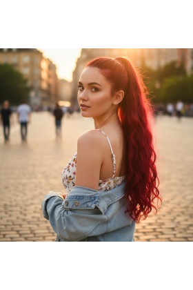 Bağlamalı Dalgalı At Kuyruğu - Kızıl