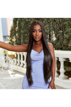 Kahverengi Ekstra Uzun Boy Tül Peruk