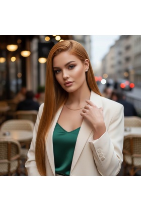 Gerçek Front Lace Tül Peruk - Düz - Bakır 70-75cm