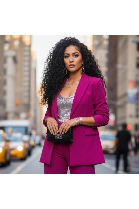 Gerçek Front Lace Tül Peruk - Yoğun Dalgalı - Doğal 65-70cm