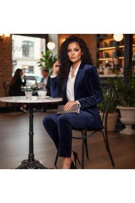 Gerçek Front Lace Tül Peruk - Derin Dalgalı - Doğal 65-70cm