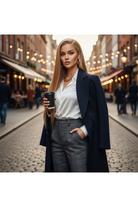 Düz Front Lace Gerçek Tül Peruk - Sıcak Karamel - 70-75cm