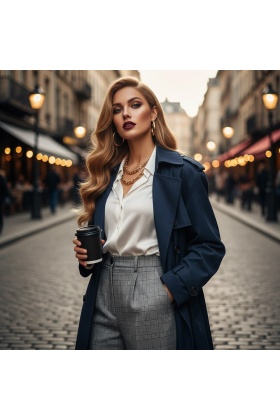 Dalgalı Front Lace Gerçek Tül Peruk - Sıcak Karamel - 70-75cm