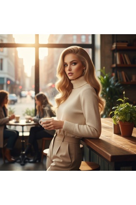 Dalgalı Front Lace Gerçek Tül Peruk - Sıcak Karamel - 60-65cm