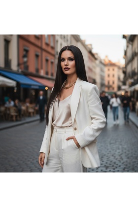 Düz Front Lace Gerçek Tül Peruk - Doğal - 60-65cm