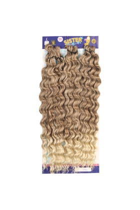 Sister Afro Dalgası Saç - Küllü Kumral / Platin Ombreli 12-613